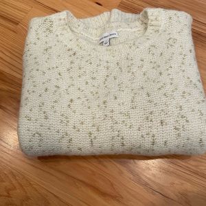 Calvin Klein, size large cream sweater with gold specks, never worn